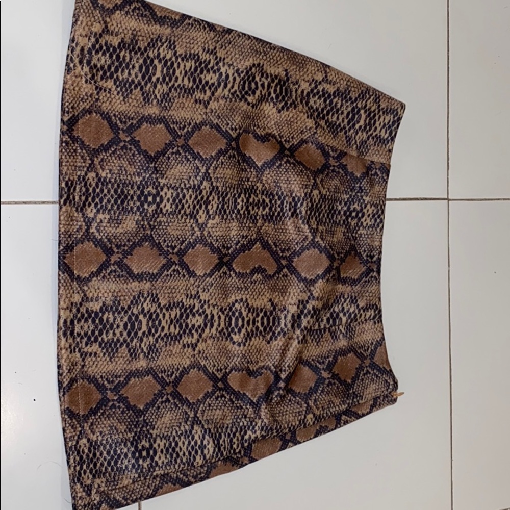 snake print skirt